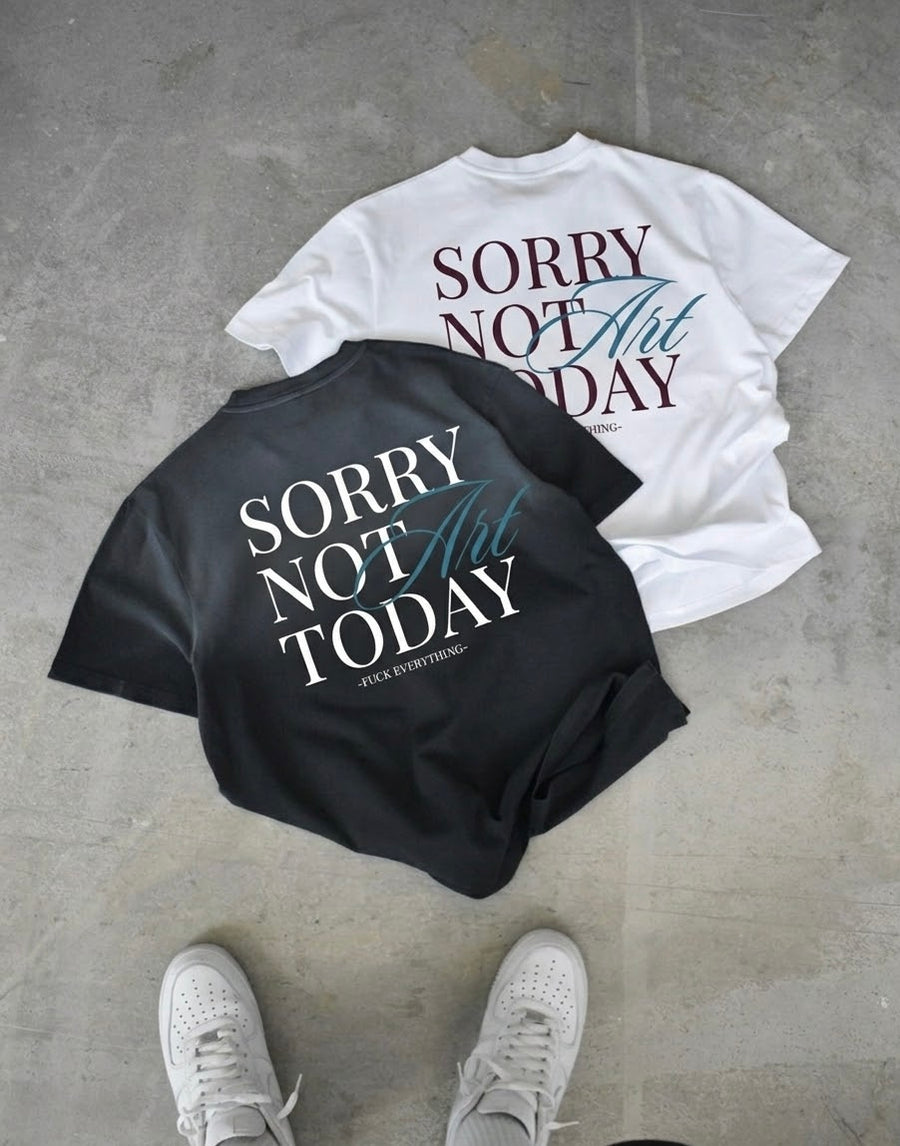 Camiseta Sorry Not Art Today Blanca